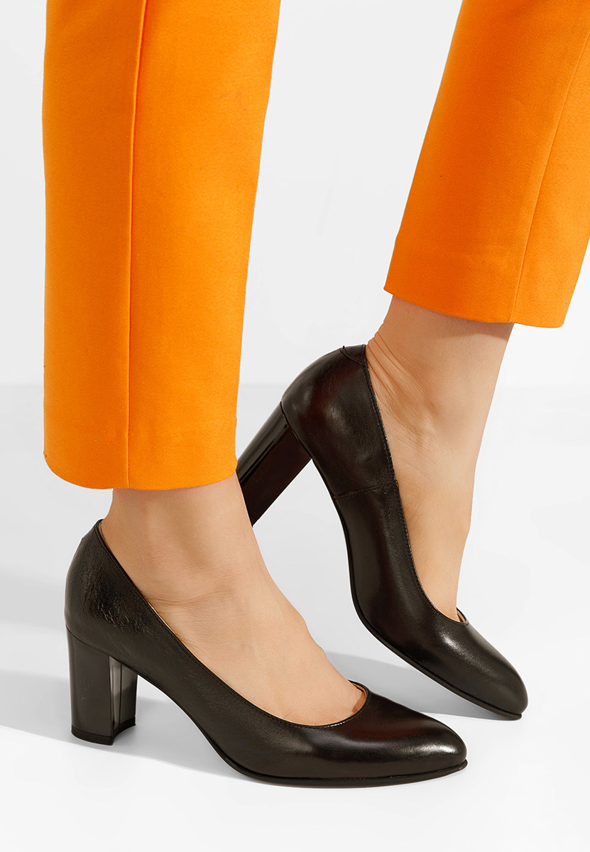 Δερμάτινα παπούτσια Consuelo καφε