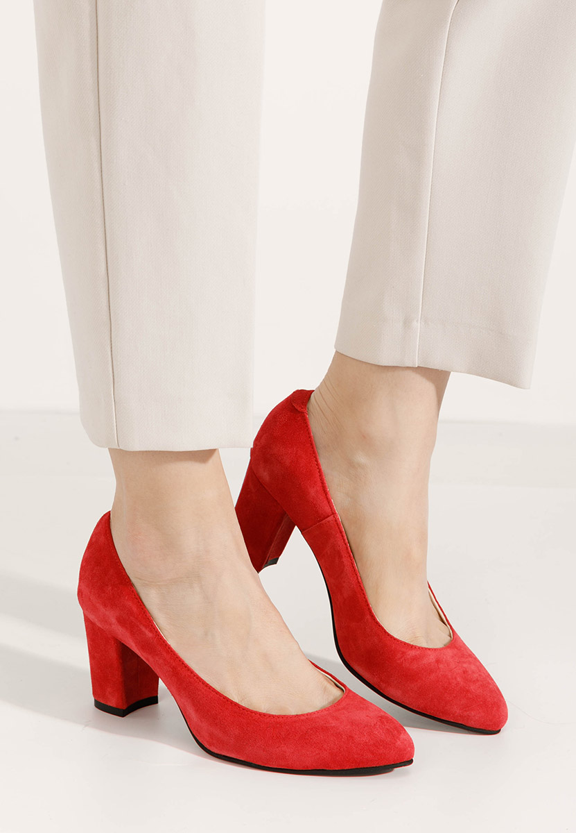 Δερμάτινα παπούτσια Sienna κοκκινο