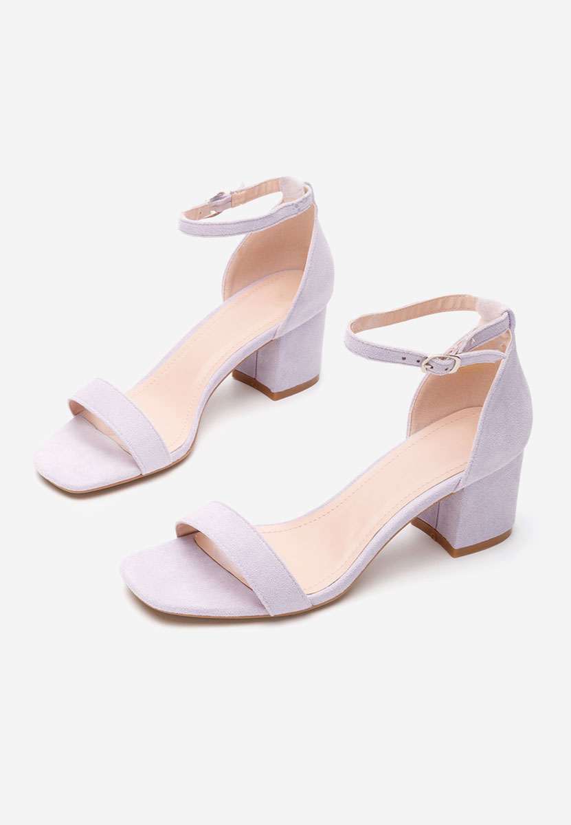 Πέδιλα με χοντρο τακουνι Lilea V3 λιλα