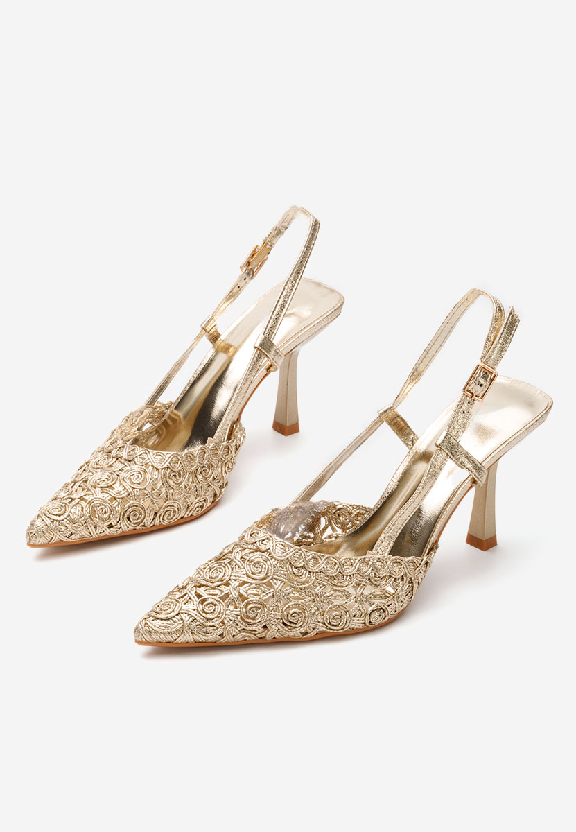 Γόβες slingback Azzie χρυσο