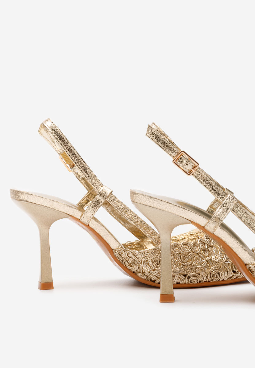 Γόβες slingback Azzie χρυσο