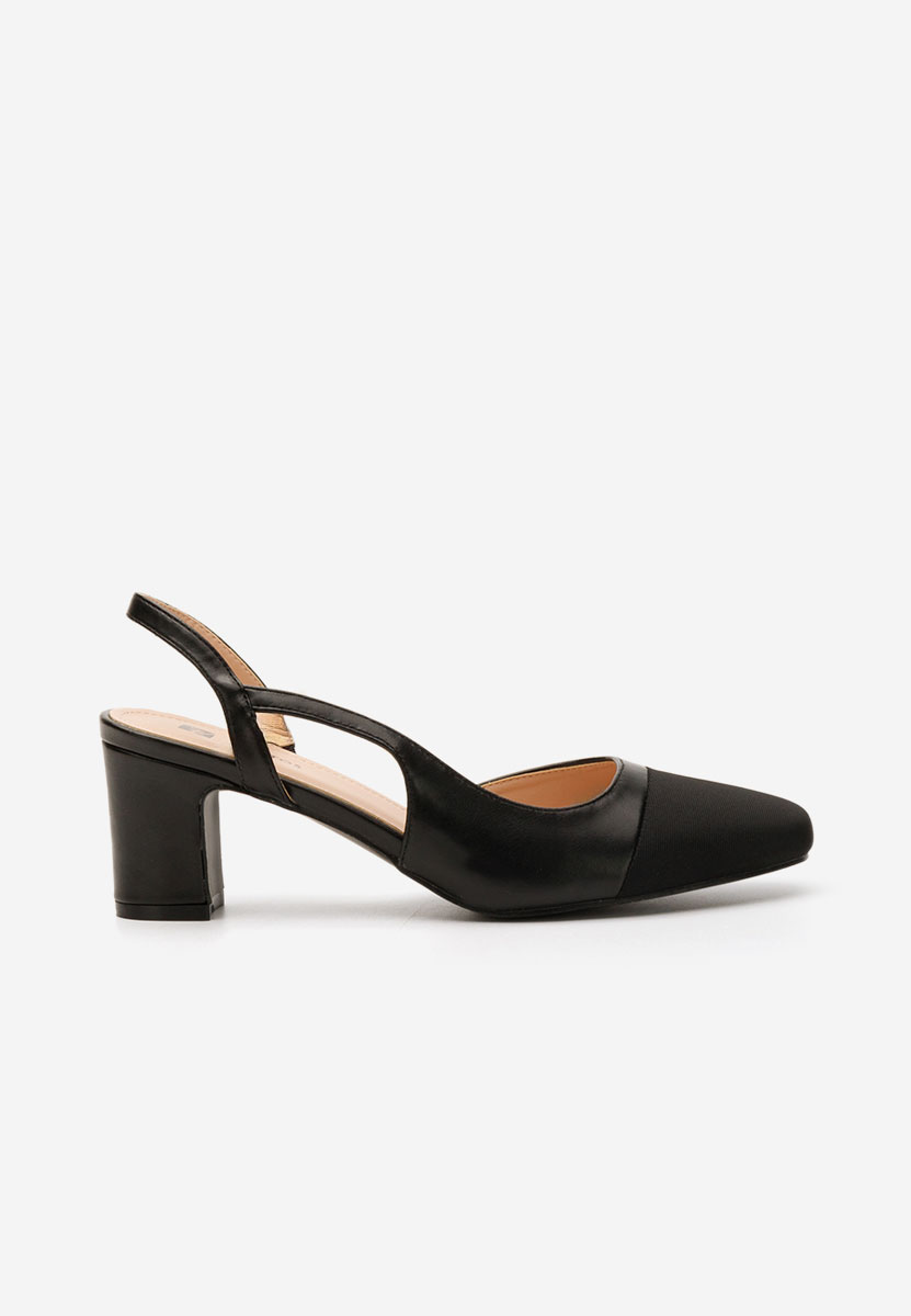 Γόβες slingback Emesa μαύρα