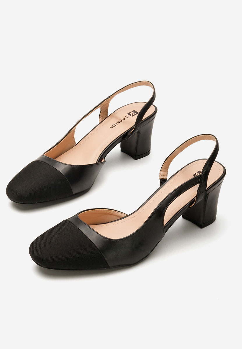 Γόβες slingback Emesa μαύρα