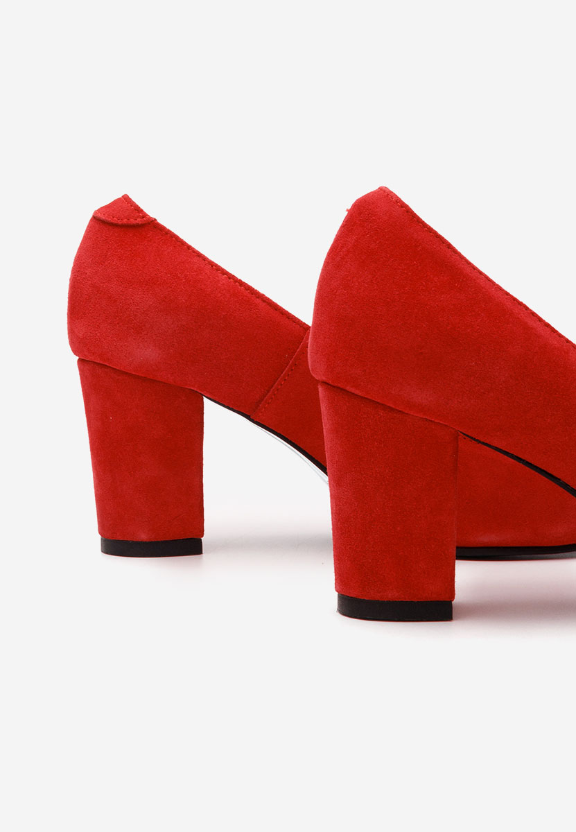 Δερμάτινα παπούτσια Sienna κοκκινο