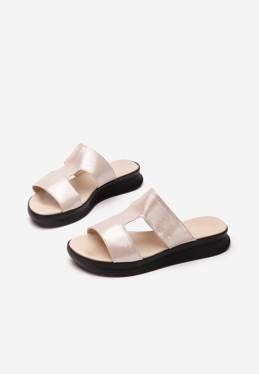 Δερμάτινες παντόφλες Ermita Higuera ροζ