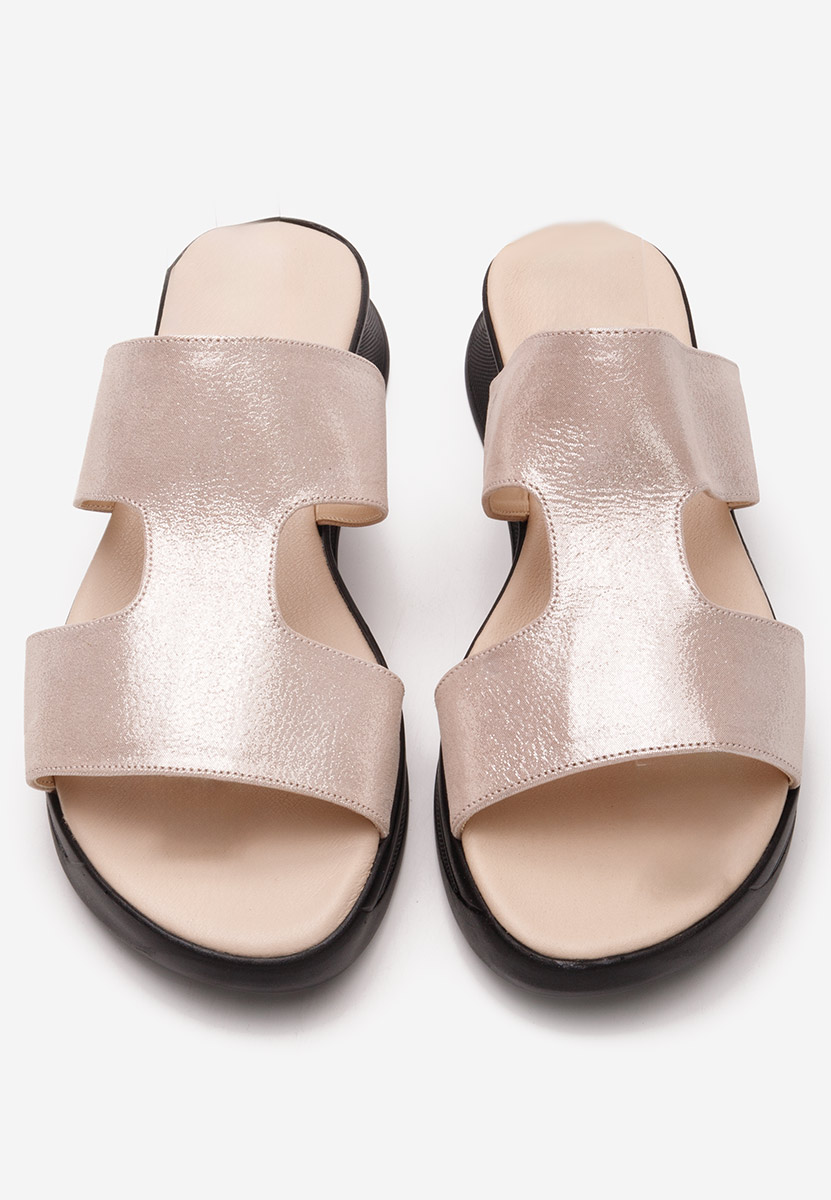 Δερμάτινες παντόφλες Ermita Higuera ροζ