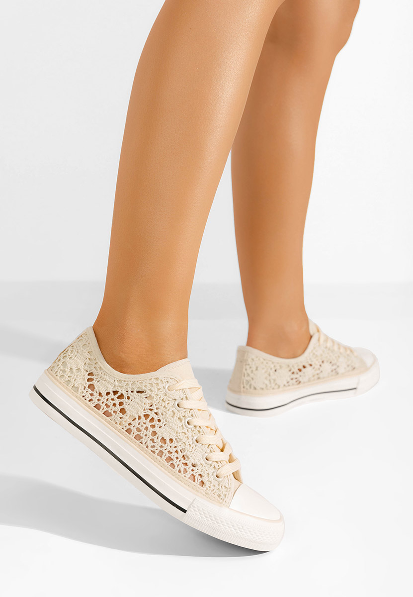 Γυναικεία sneakers Genevive μπεζ