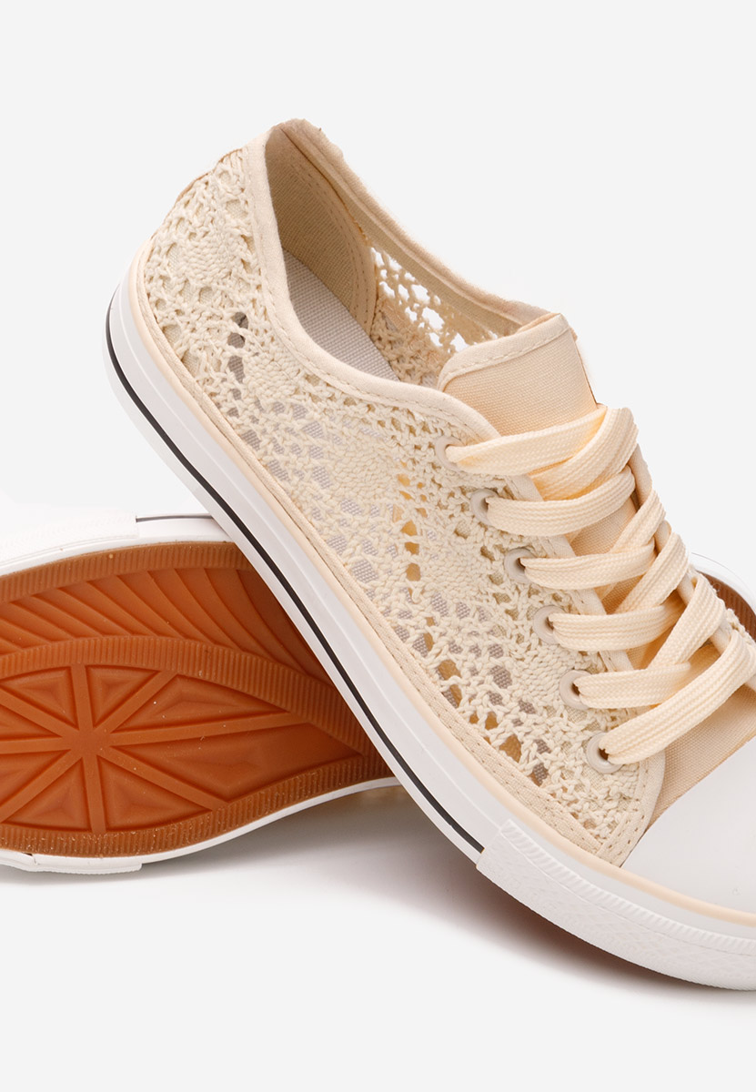 Γυναικεία sneakers Genevive μπεζ