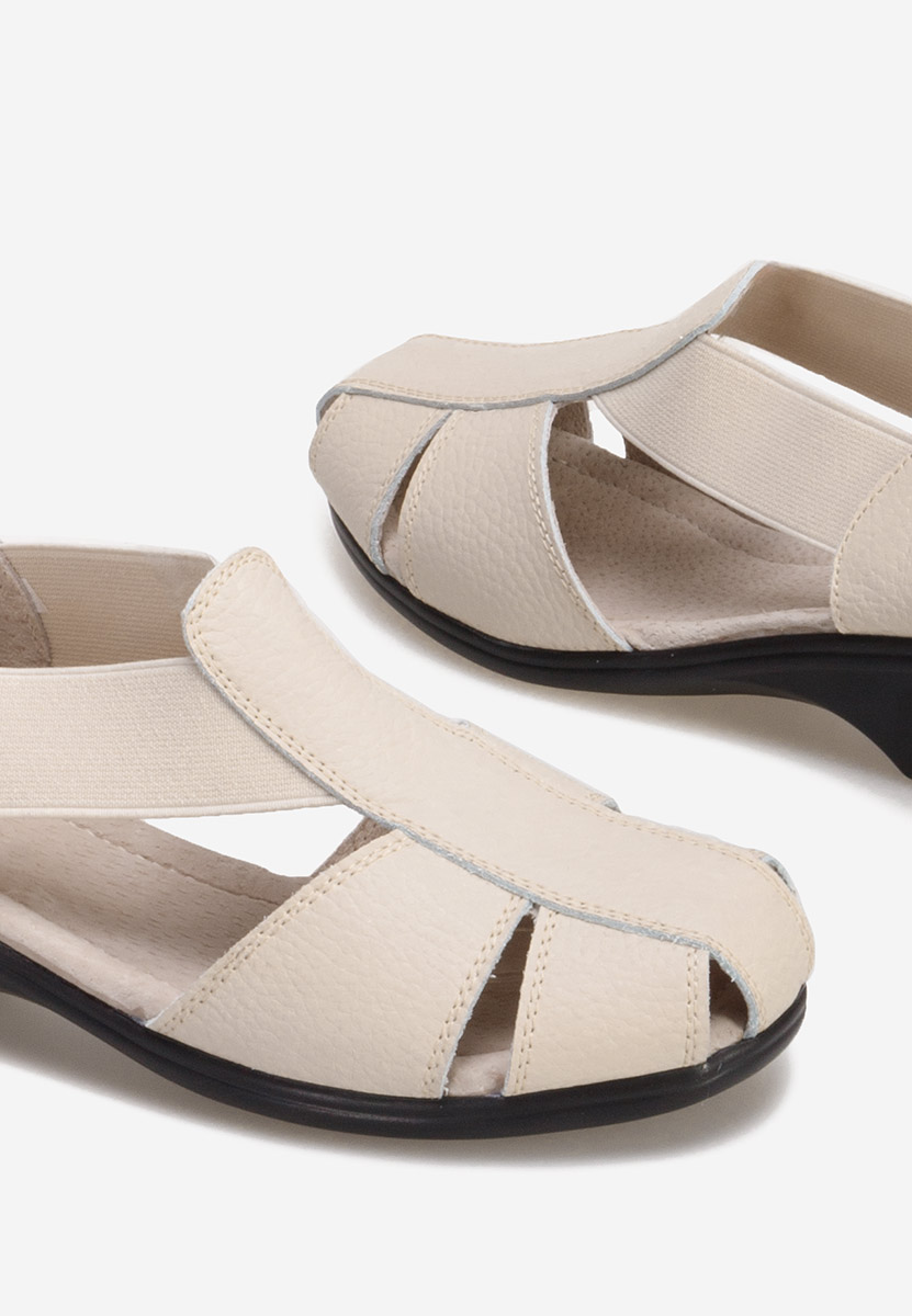 Σανδάλια δερματινα Melona V4 μπεζ