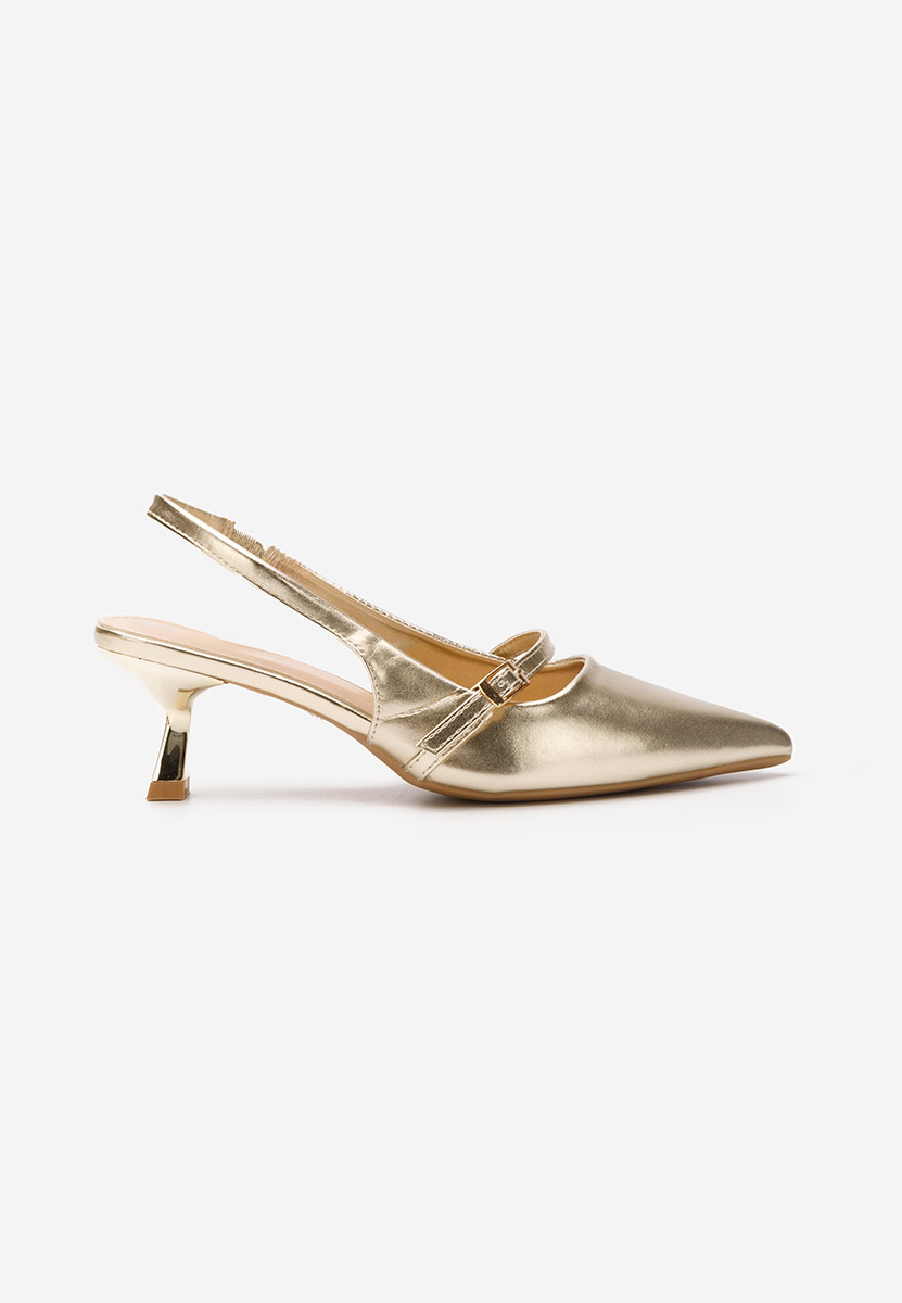 Γόβες slingback Leonora χρυσο