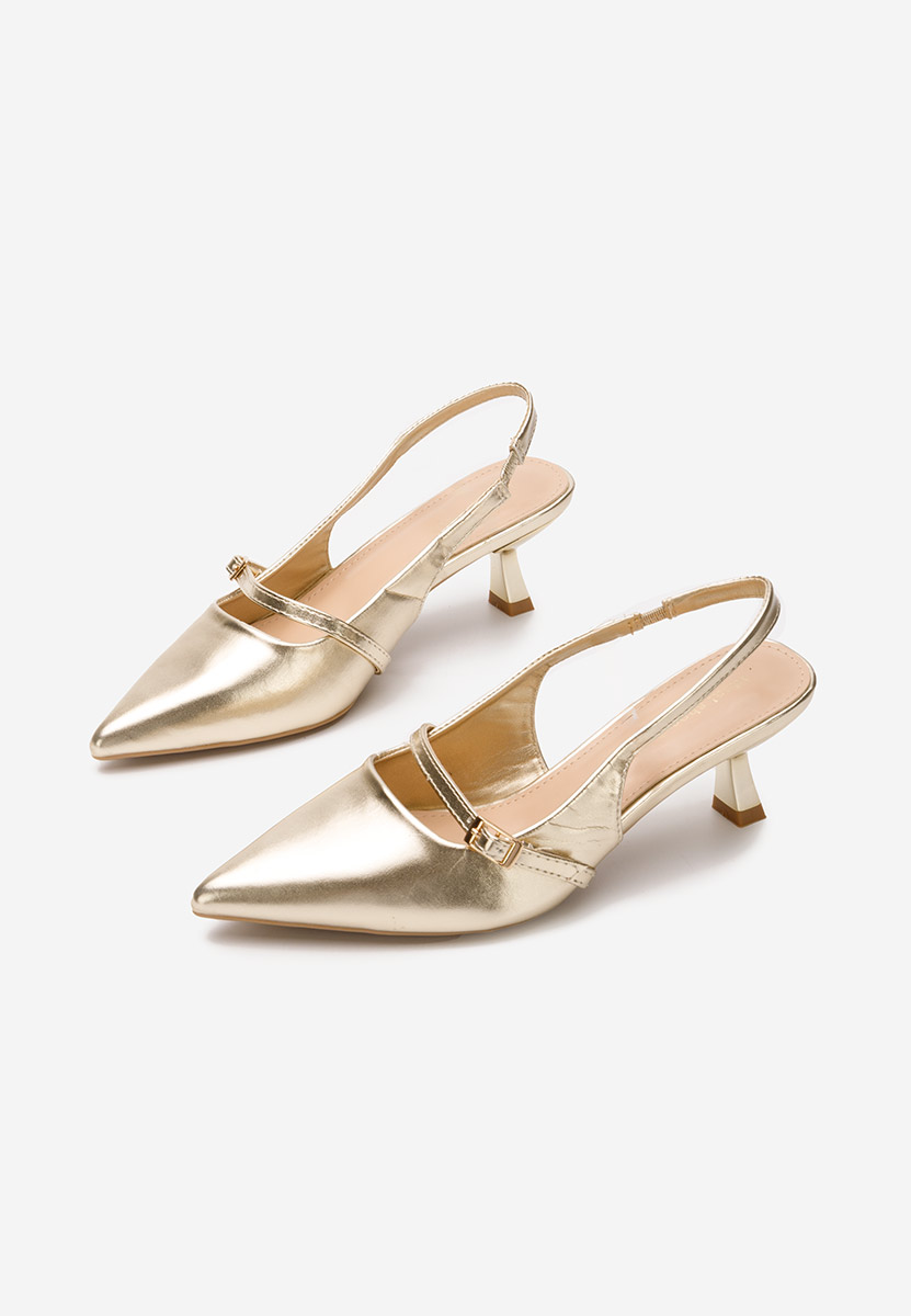 Γόβες slingback Leonora χρυσο