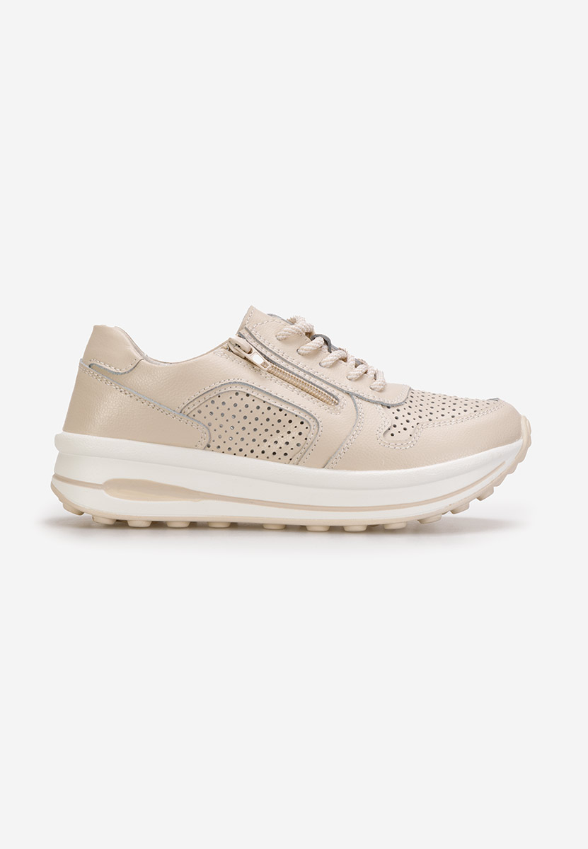 Sneakers γυναικεια δερματινα Cidra μπεζ