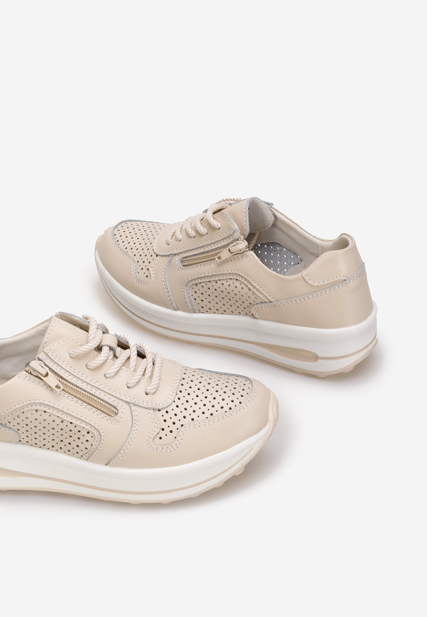 Sneakers γυναικεια δερματινα Cidra μπεζ