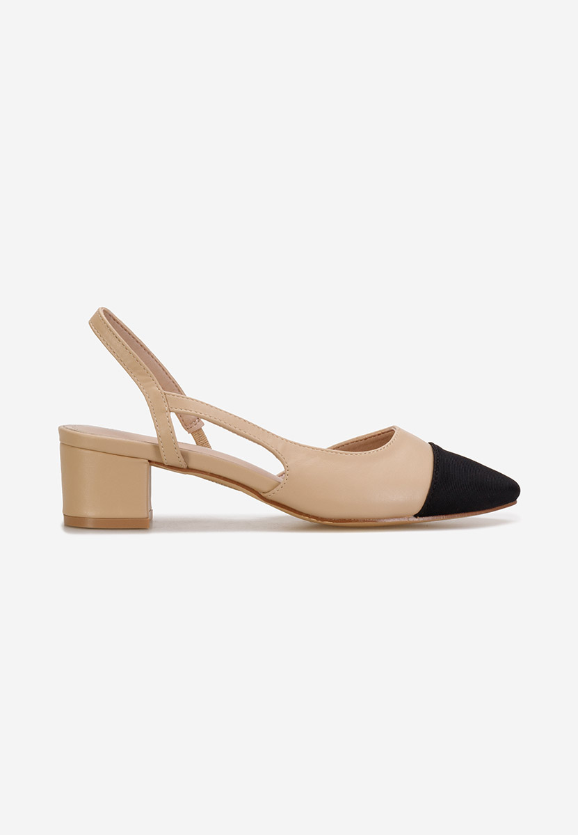 Γόβες slingback Varese μπεζ