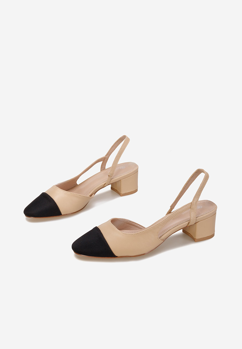 Γόβες slingback Varese μπεζ