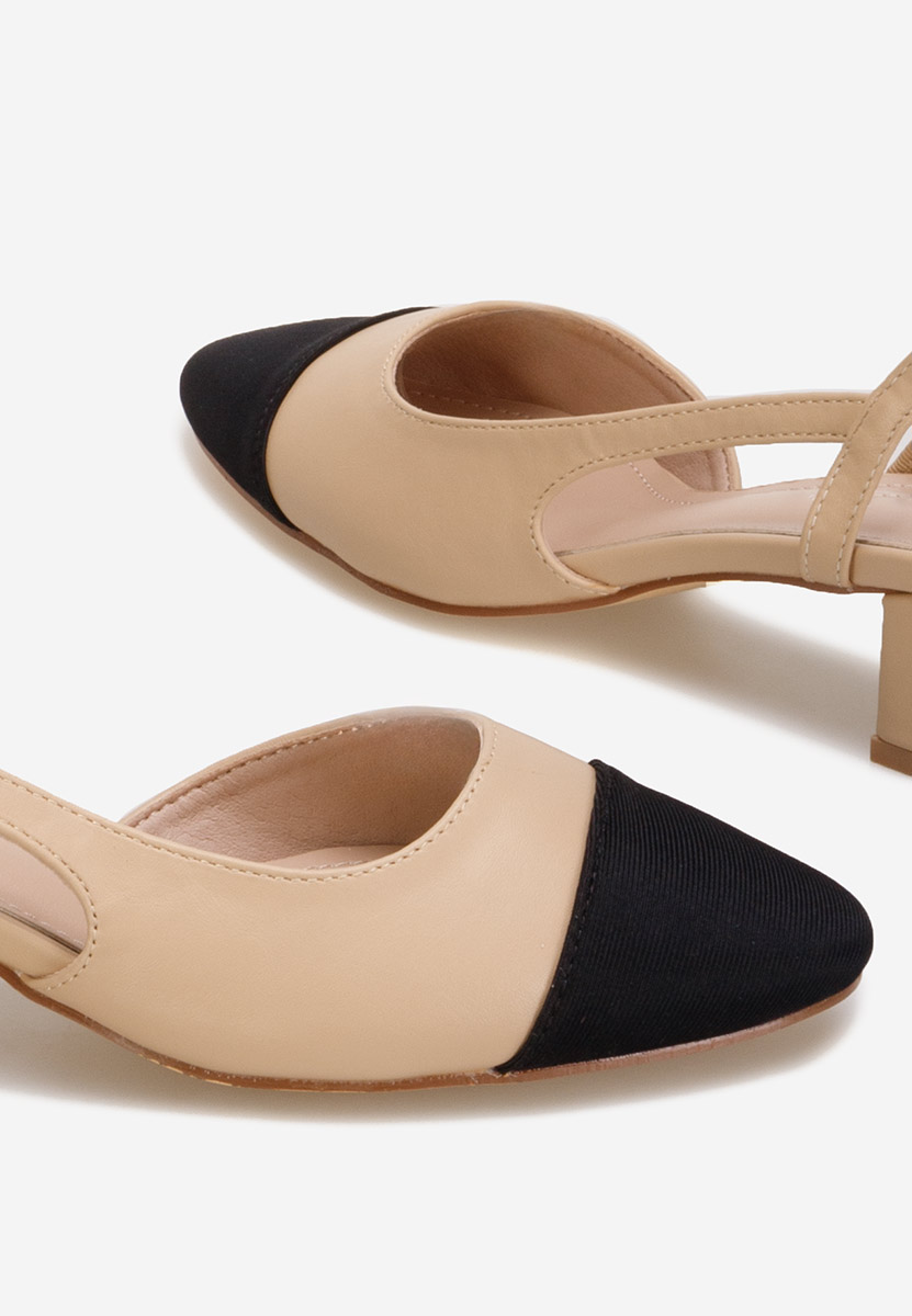 Γόβες slingback Varese μπεζ