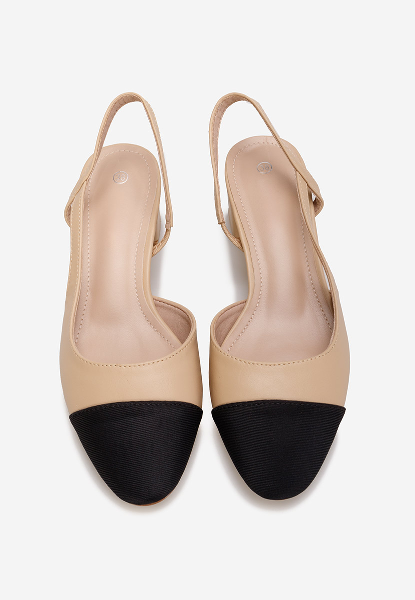 Γόβες slingback Varese μπεζ