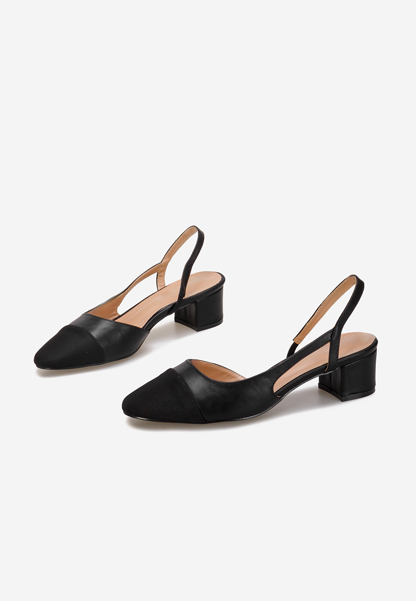 Γόβες slingback Varese μαύρα