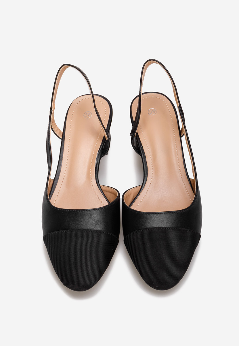 Γόβες slingback Varese μαύρα