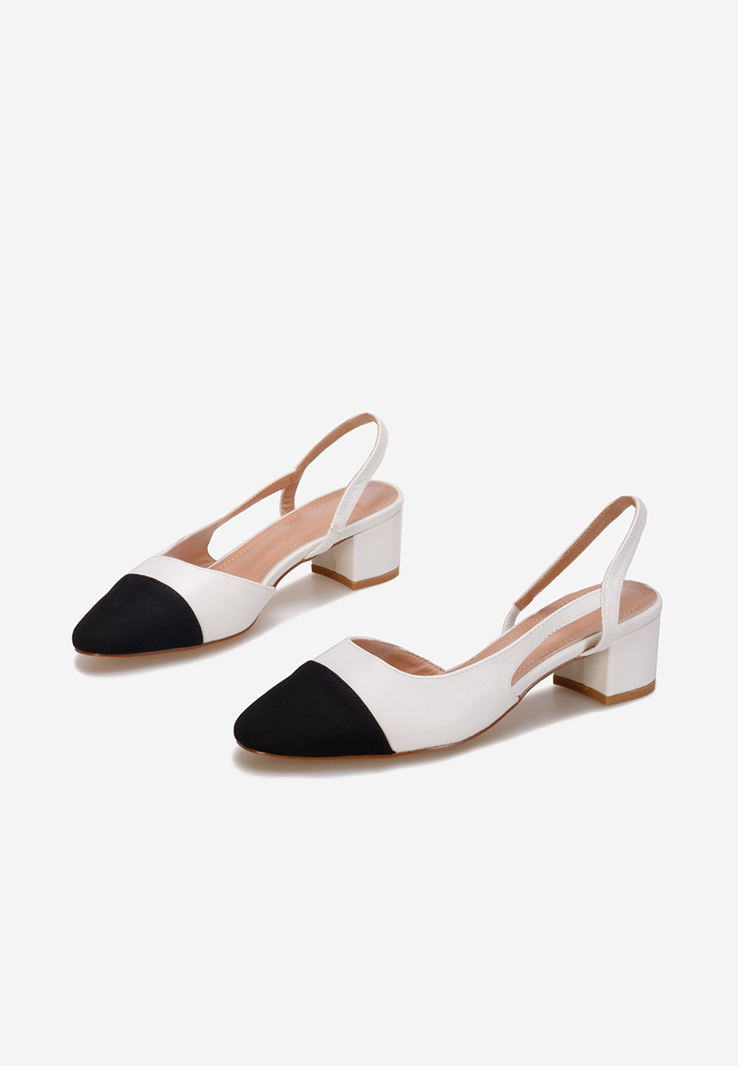 Γόβες slingback Varese λευκά