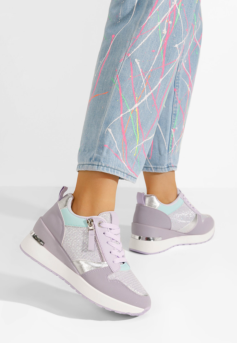 Sneakers με πλατφόρμα Zenna λιλα