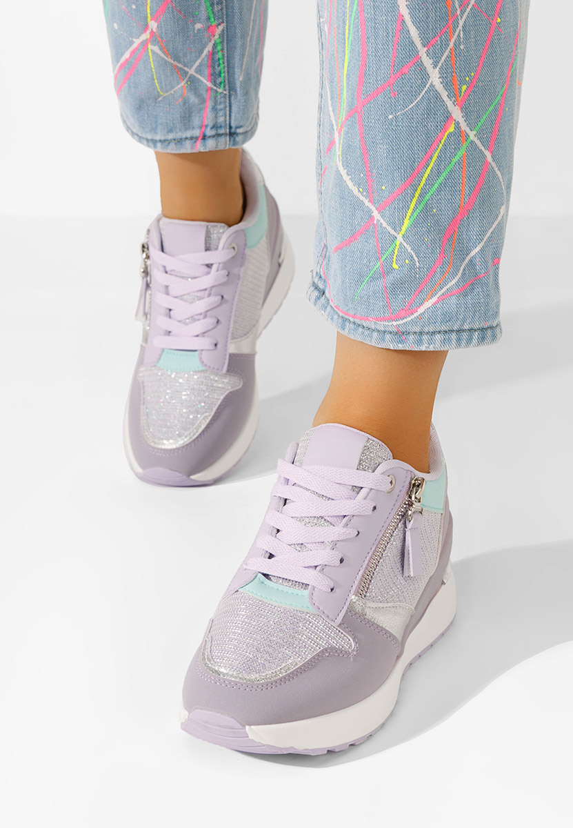 Sneakers με πλατφόρμα Zenna λιλα