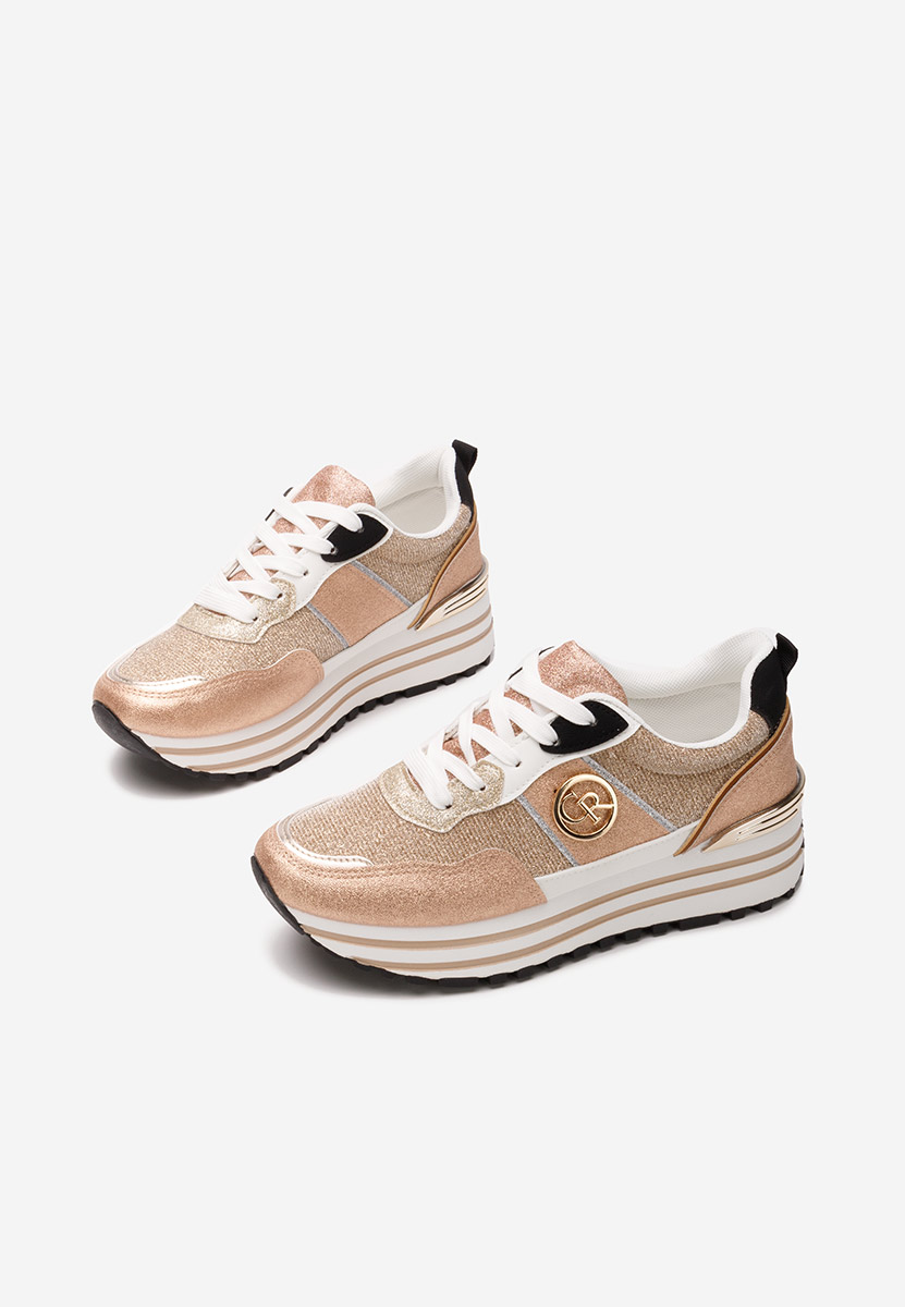 Sneakers με πλατφόρμα Lamisia champagne