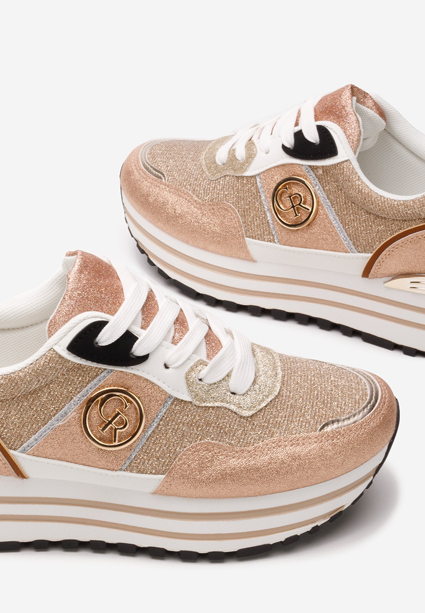 Sneakers με πλατφόρμα Lamisia champagne