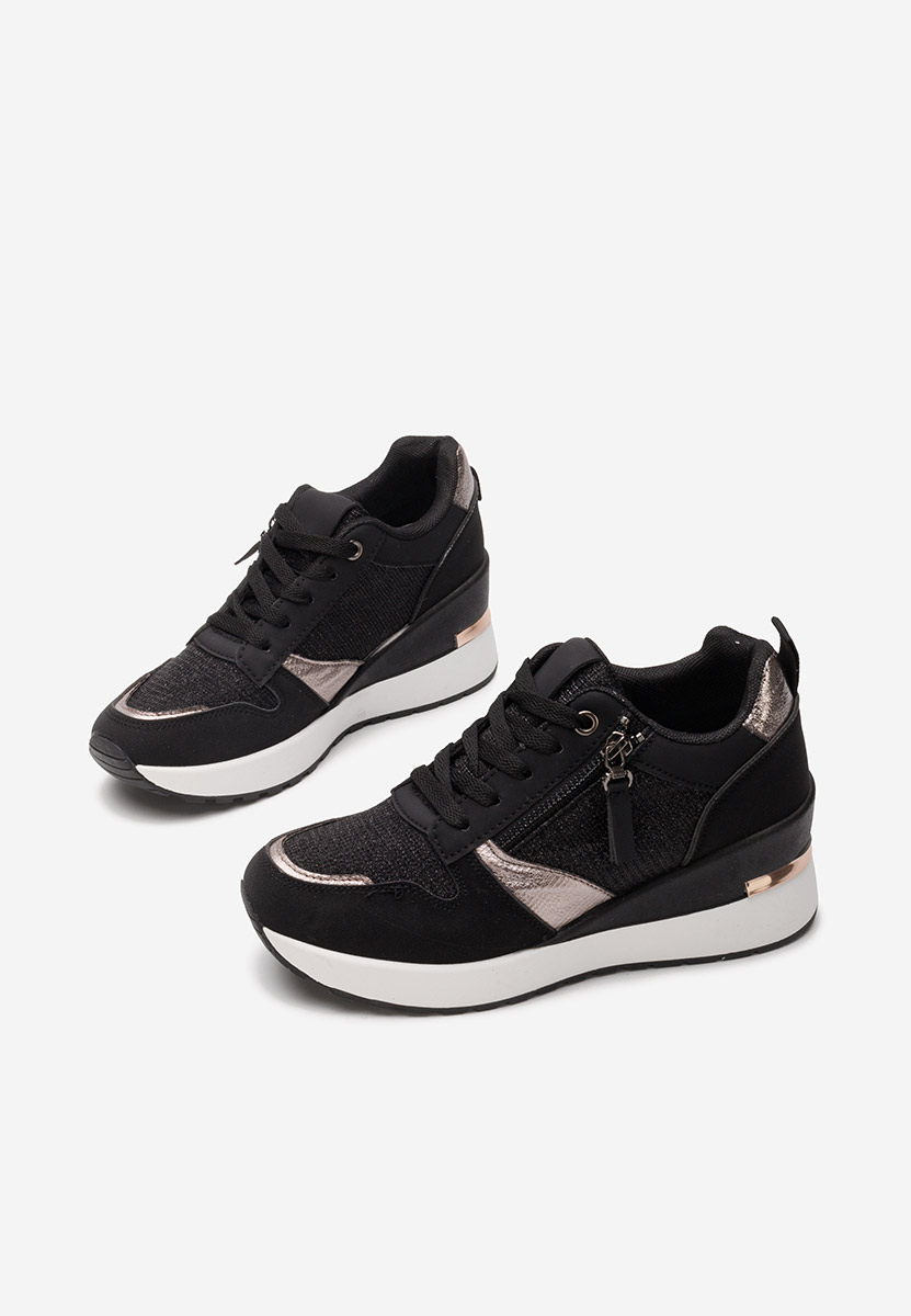 Sneakers με πλατφόρμα Zenna μαύρα
