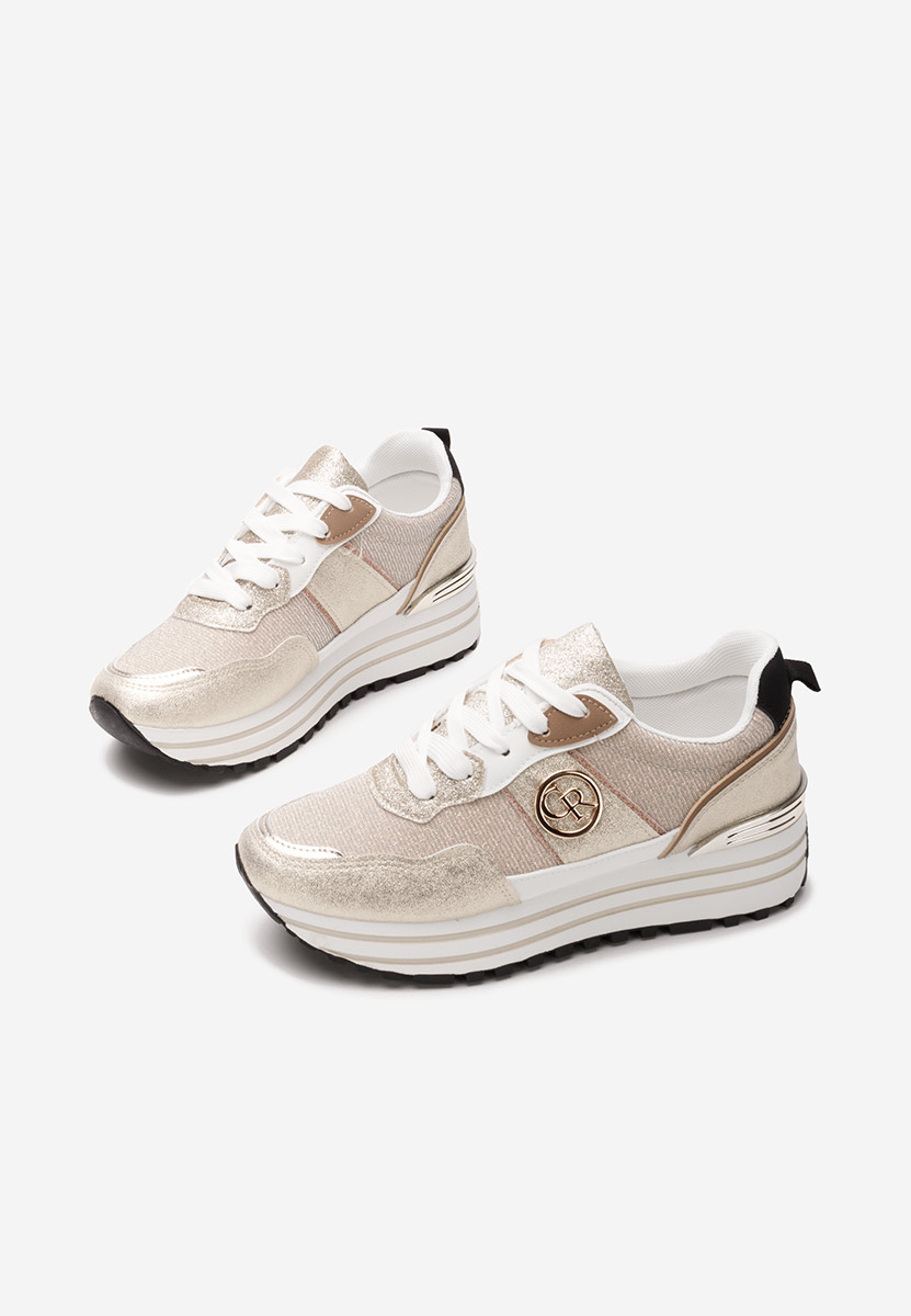 Sneakers με πλατφόρμα Lamisia χρυσο