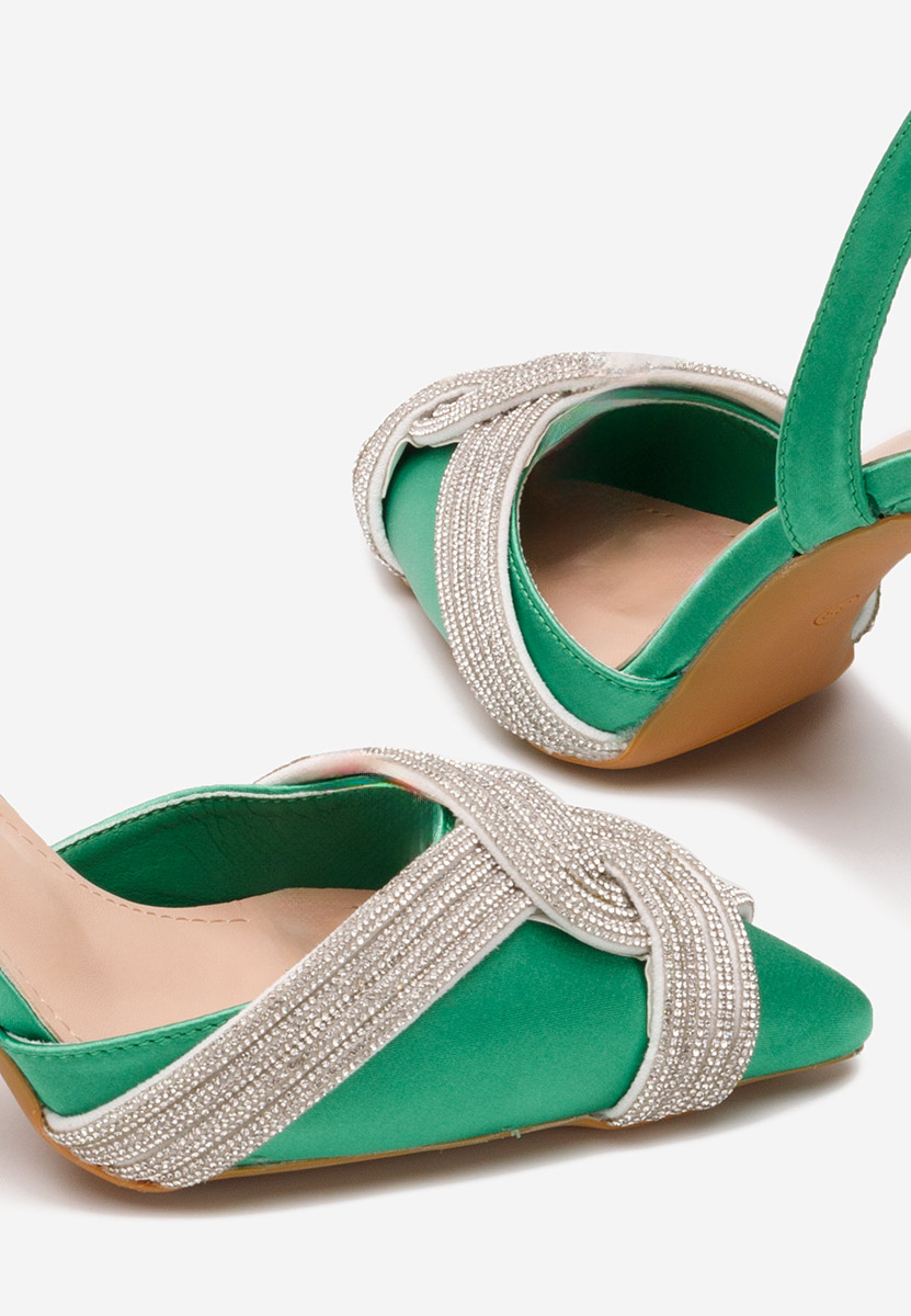 Γόβες slingback Anniela πρασινο