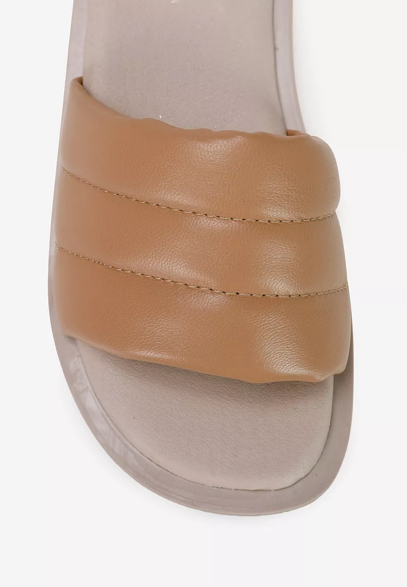 Δερμάτινες παντόφλες Gijon V3 μπεζ