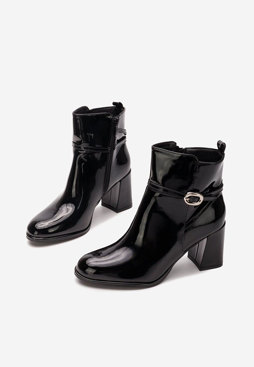 Μποτάκια με χοντρό τακούνι Cherri V3 Μαύρα