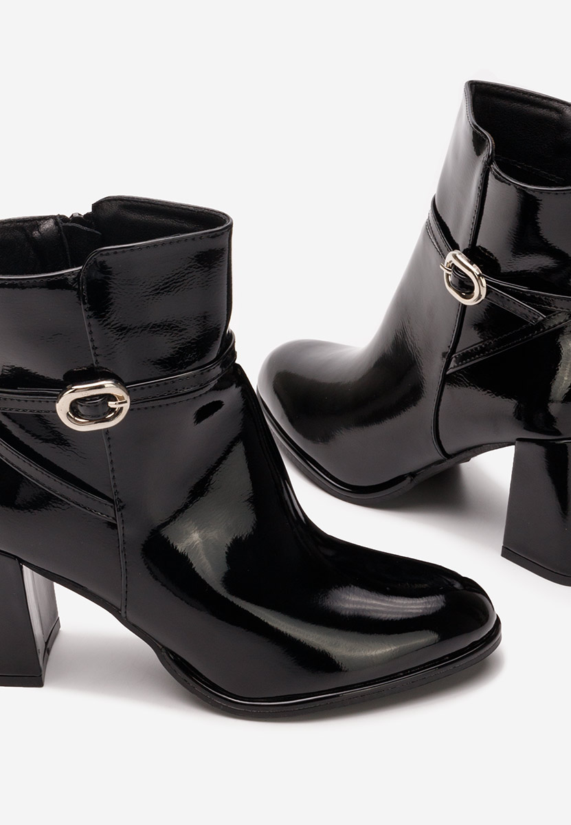 Μποτάκια με χοντρό τακούνι Cherri V3 Μαύρα