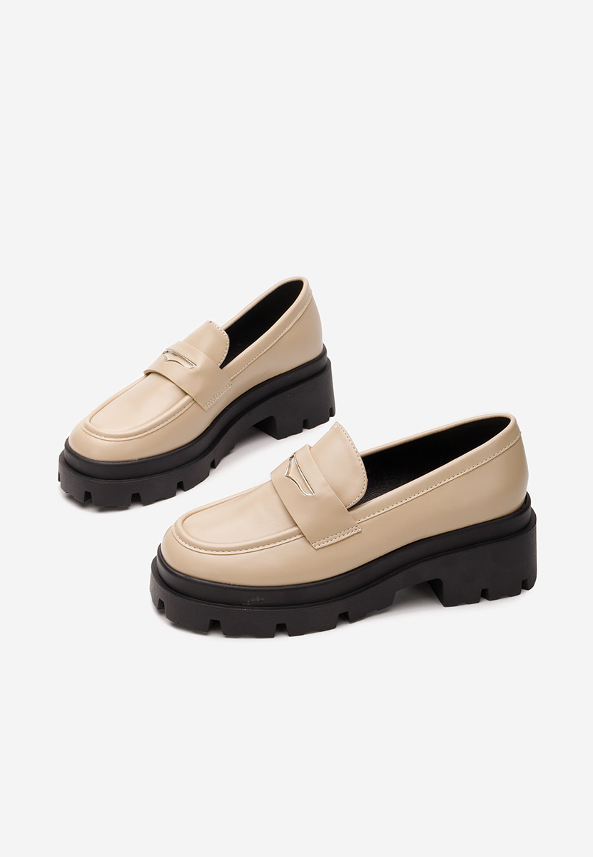 Loafers γυναικεια Aksa μπεζ