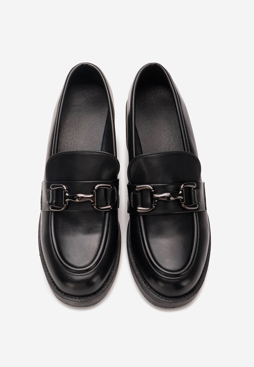 Loafers γυναικεια με τακουνι Odilia μαύρα