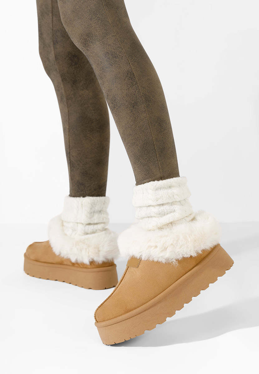 Mποτάκια πλατφόρμα Dorthea ταμπά