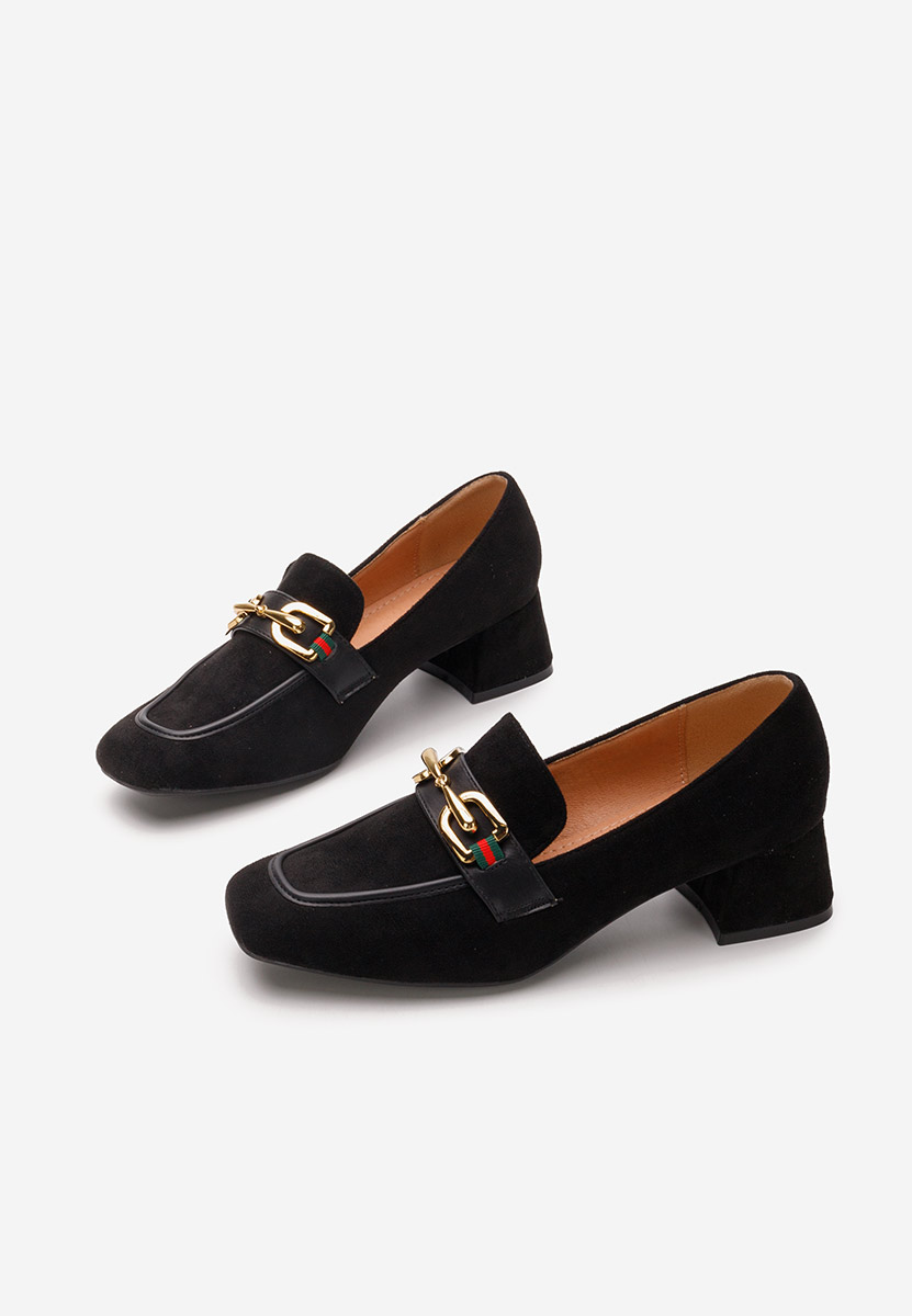 Loafers με τακουνι Eudora μαύρα