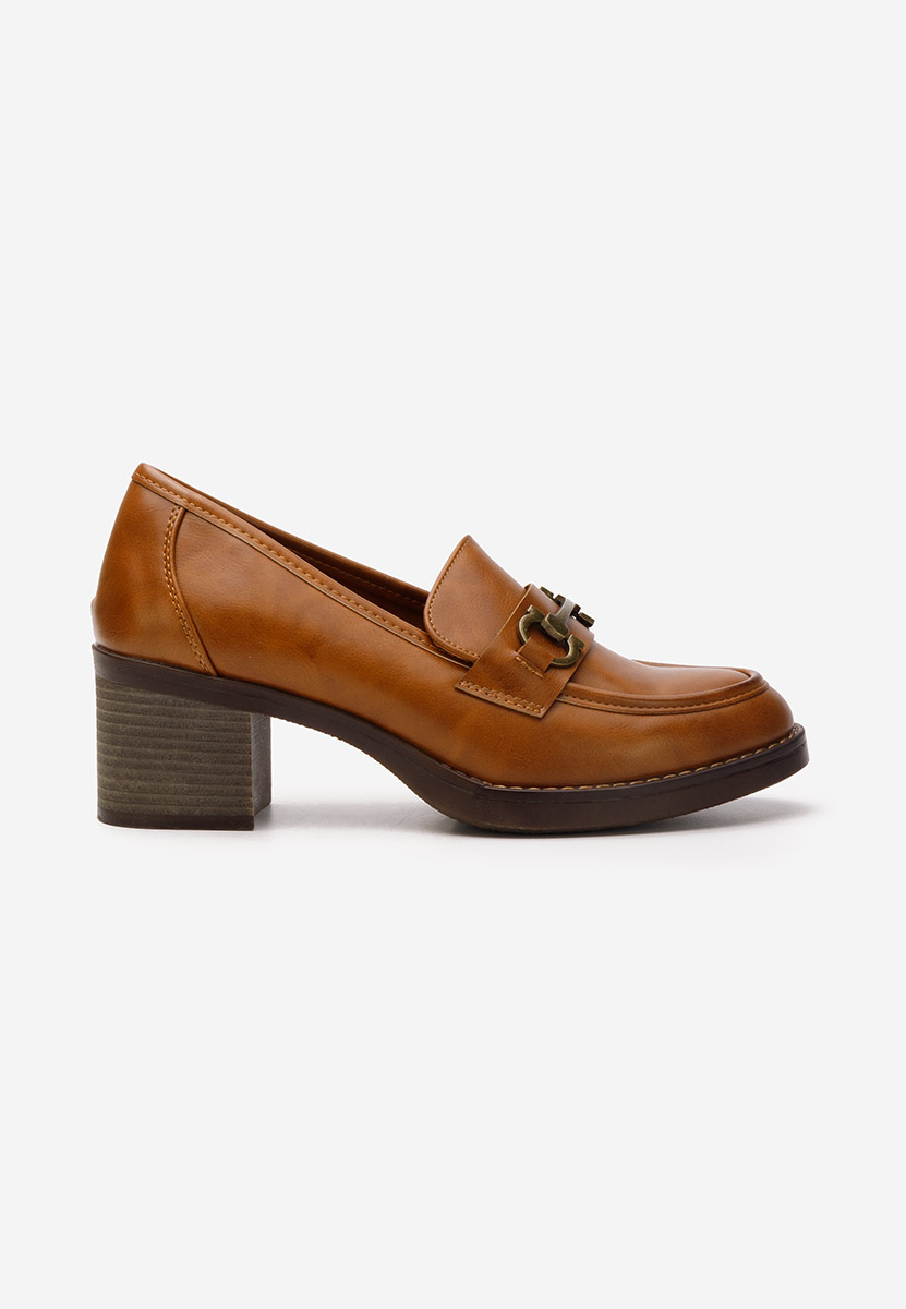 Loafers γυναικεια με τακουνι Darna ταμπά