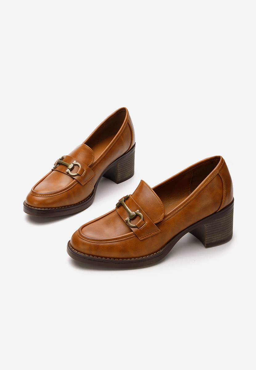 Loafers γυναικεια με τακουνι Darna ταμπά