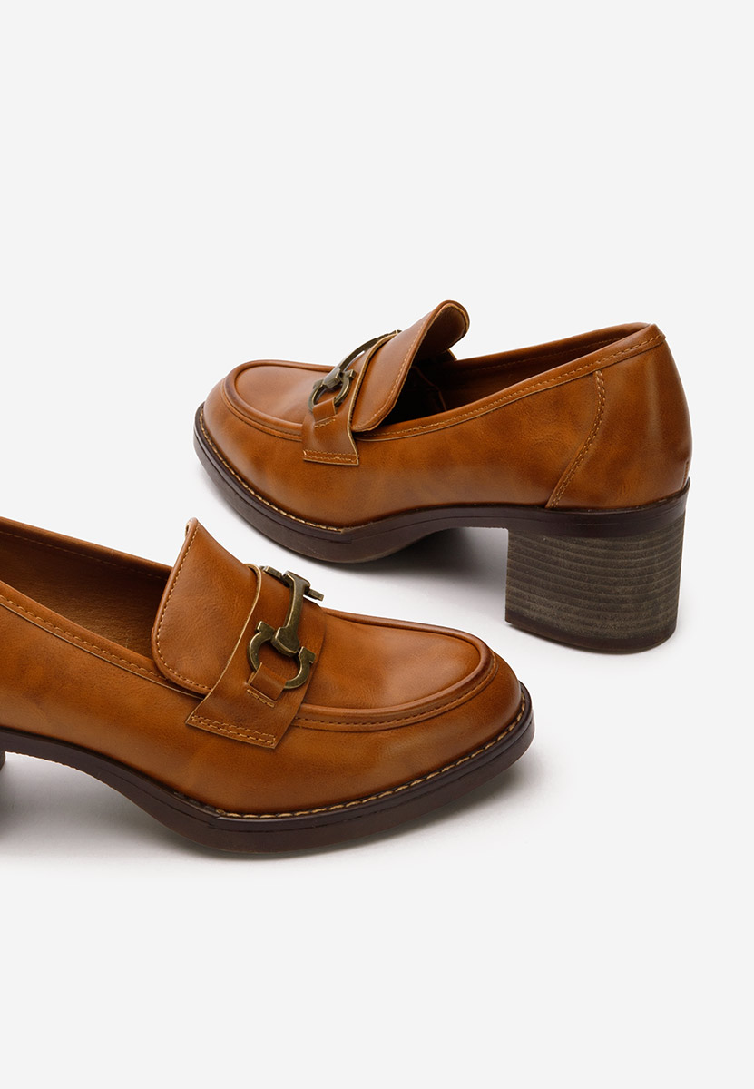 Loafers γυναικεια με τακουνι Darna ταμπά