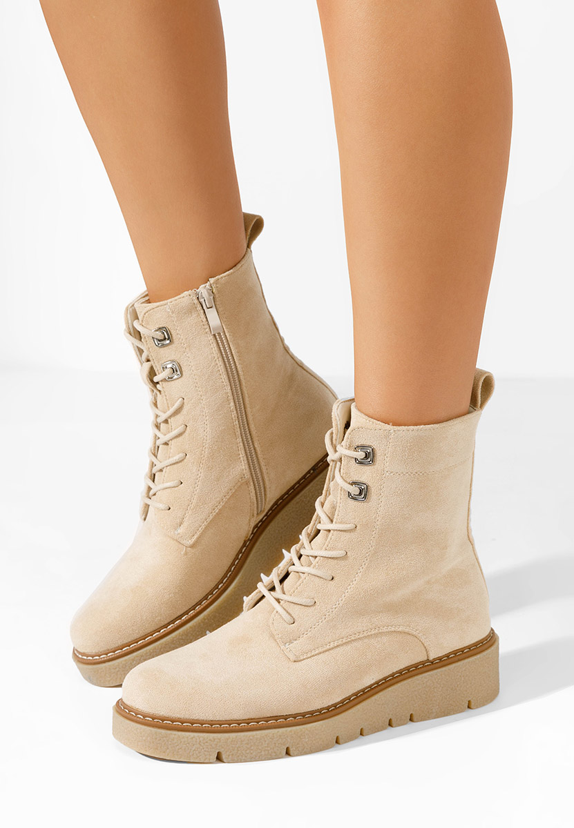 Γυναικεία μποτάκια Terrianna μπεζ