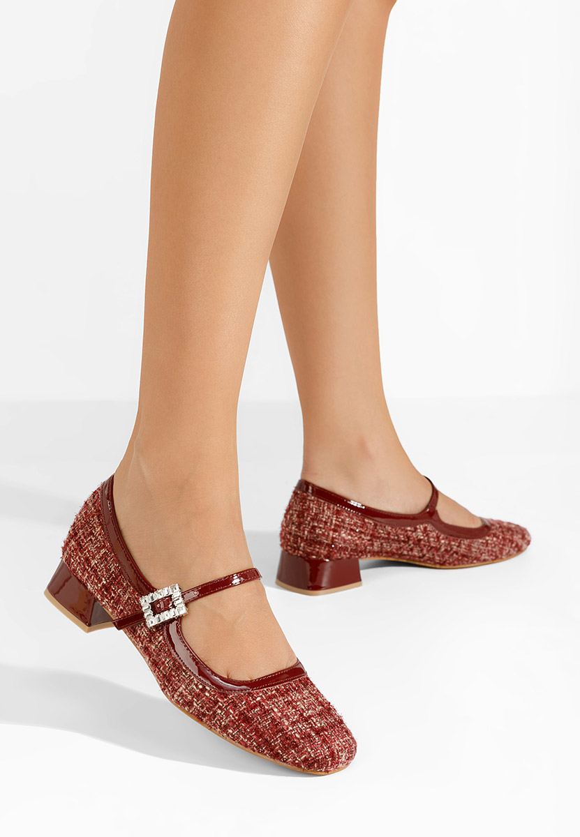 Γόβες με χαμηλό τακούνι Milina κοκκινο