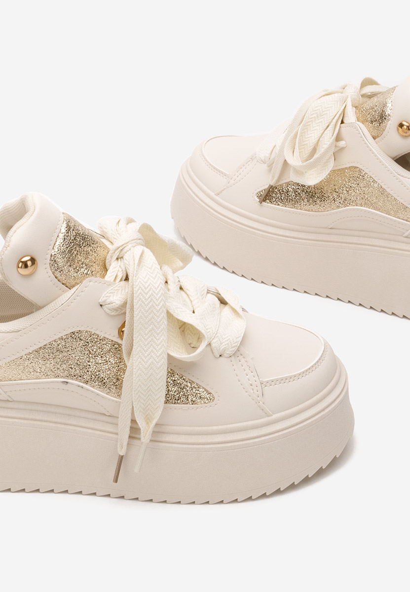 Sneakers με πλατφόρμα Litene μπεζ