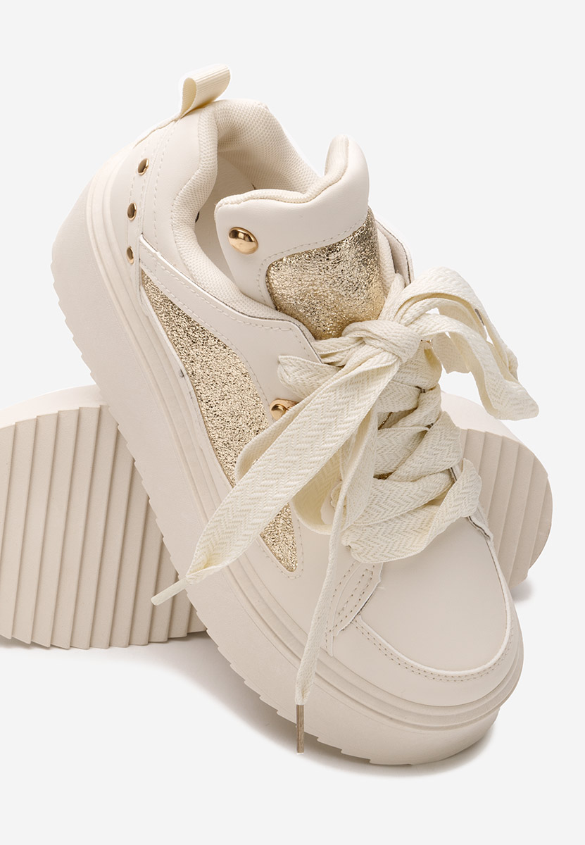 Sneakers με πλατφόρμα Litene μπεζ