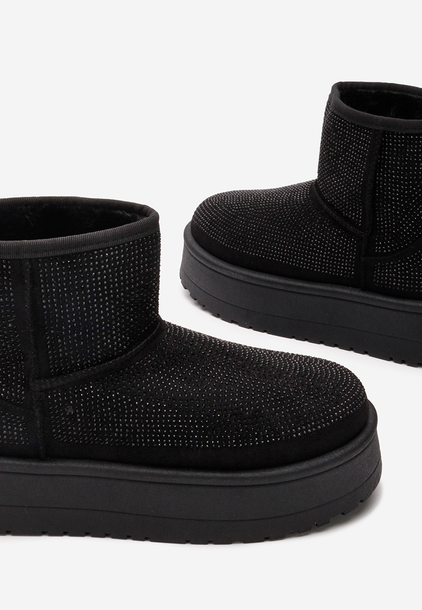 Μπότες τύπου UGG Feyna Μαύρα