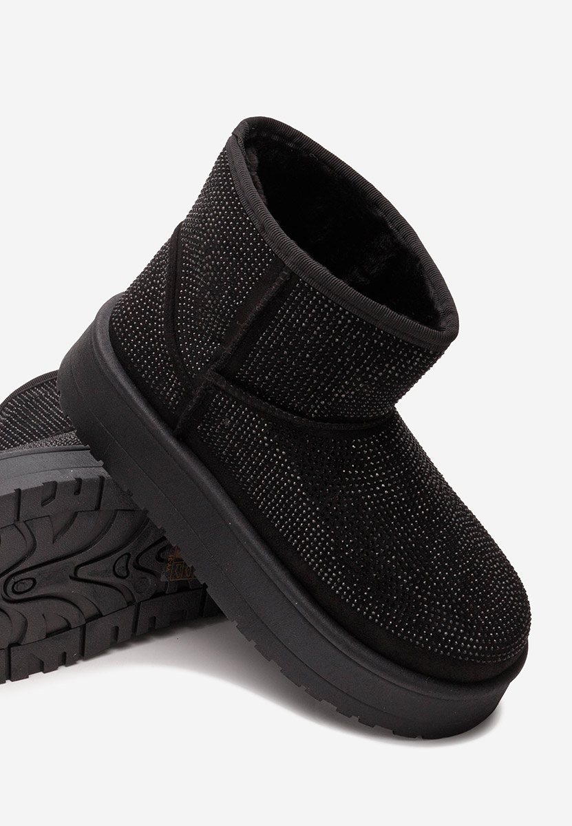 Μπότες τύπου UGG Feyna Μαύρα