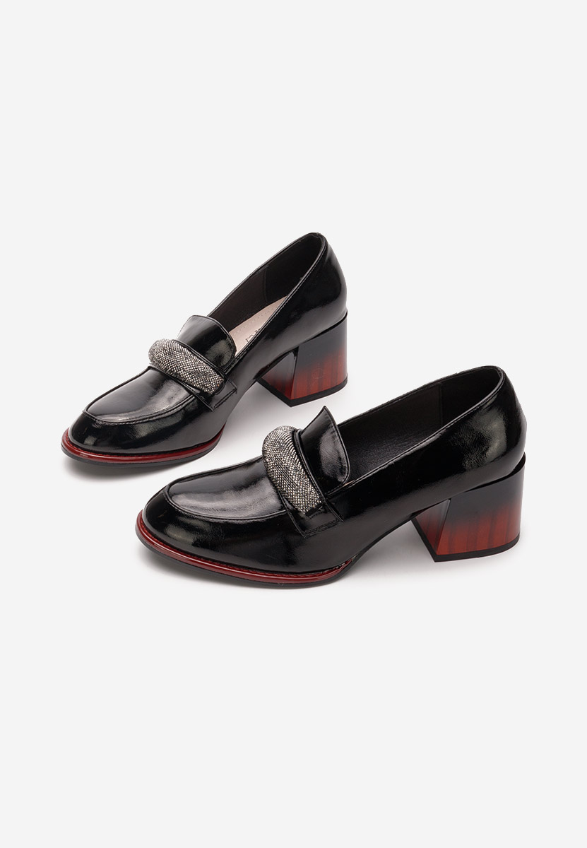 Loafers με τακουνι Classy μαύρα