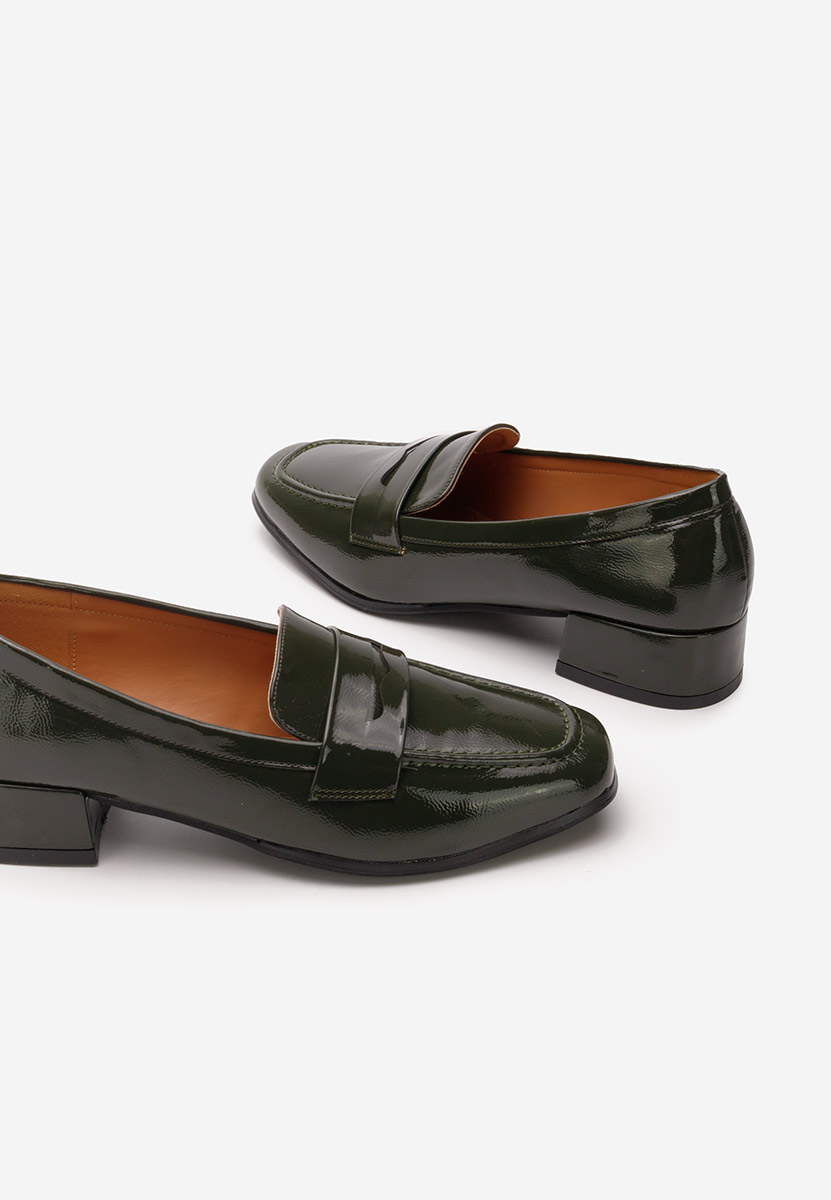 Loafers γυναικεια με τακουνι Kirada πρασινο