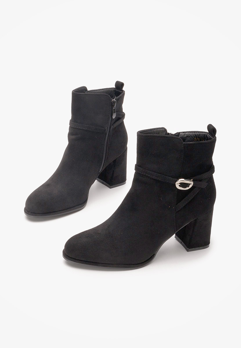 Μποτάκια με χοντρό τακούνι Cherri Μαύρα Μποτάκια με χοντρό τακούνι Cherri Μαύρα